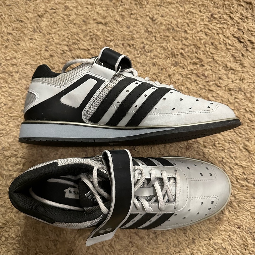 ADIDAS Powerlift Lifting Lift Weightlifting Shoes Mens 8 Womens 9/9.5 gray
